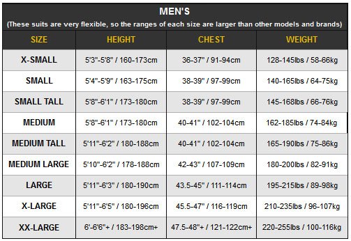 Zoot Compression Size Chart