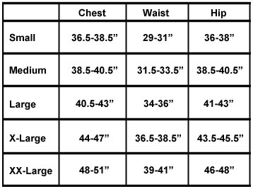 Nike Swimming Suit Size Chart